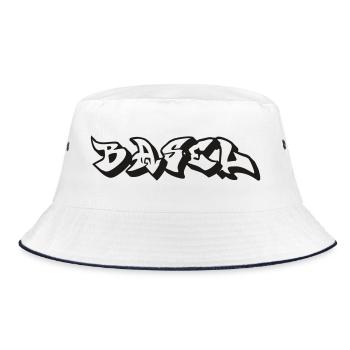 Basel - Bucket Hat - Weiß/Navy - Vorne