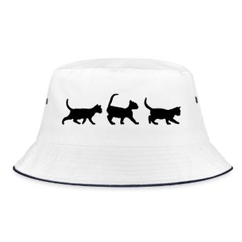 Logo trio de chats - Bob - blanc/marine - Devant