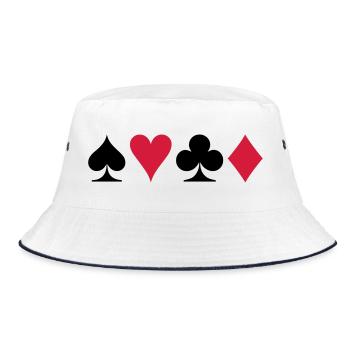 Poker - Jeu de cartes - Bob - blanc/marine - Devant