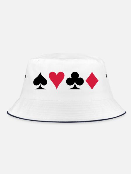 Poker - Jeu de cartes - Bob - blanc/marine - Devant