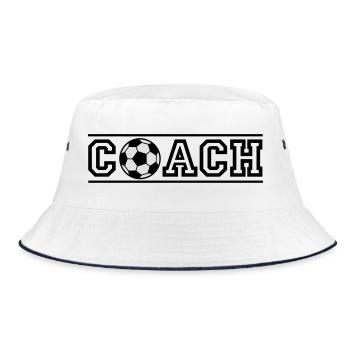 Fußballtrainer - Bucket Hat - Weiß/Navy - Vorne