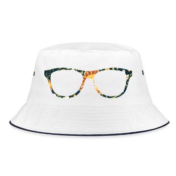 spectacles - Bucket Hat - white/navy - Front