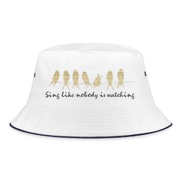 Sing - Bucket Hat - white/navy - Front