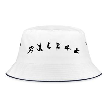 long jump - Bucket Hat - white/navy - Front