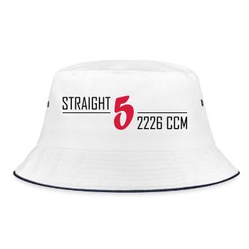 Straight five - Bucket Hat - white/navy - Front