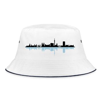 Skyline - Wuppertal - Bucket Hat - Weiß/Navy - Vorne