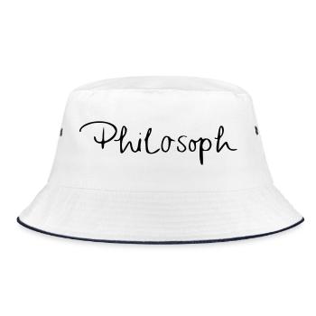 philosopher - Bucket Hat - white/navy - Front