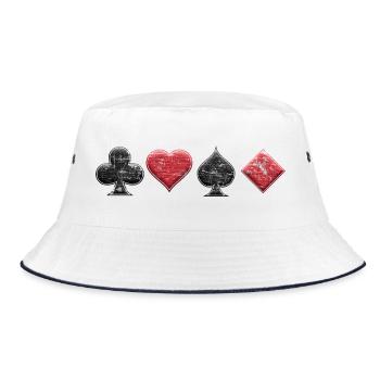 Crosse de coeur de pique de carroun poker, Skat & Blackjack - Bob - blanc/marine - Devant