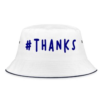 MERCI. THANKS. THANK YOU. ANNIVERSAIRE. NAISSANCE. - Bob - blanc/marine - Devant