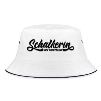 Nix Prinzessin Schalkerin! | Gelsenkirchen Schalke - Bucket Hat - Weiß/Navy - Vorne