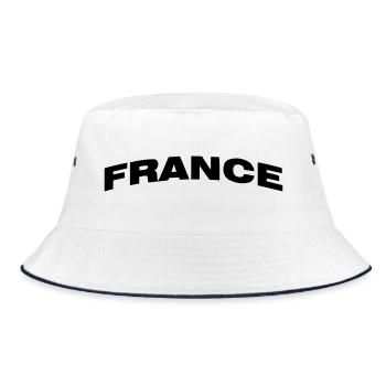 Frankreich - Bucket Hat - Weiß/Navy - Vorne