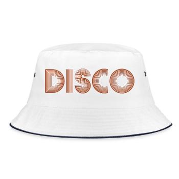 DISCO Tanzen Discokugel - Bucket Hat - Weiß/Navy - Vorne
