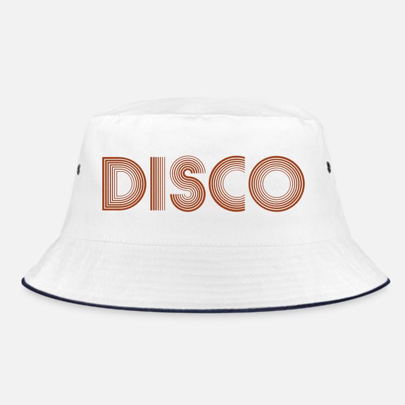 DISCO Tanzen Discokugel - Bucket Hat - Weiß/Navy