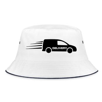 Van Delivery destinations - Bucket Hat - white/navy - Front