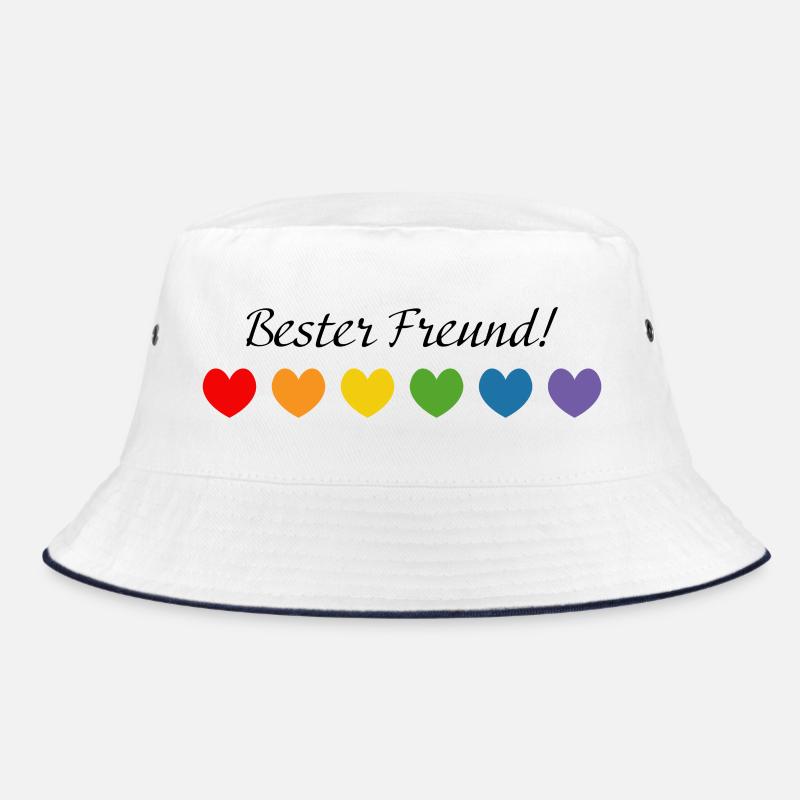 Regenbogenherzchen Bester Freund LGBT lgbtqi queer Bucket Hat