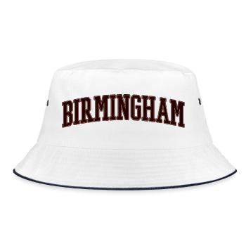 Birmingham England - Bucket Hat - white/navy - Front
