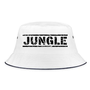 Jungle - Bucket Hat - Weiß/Navy - Vorne