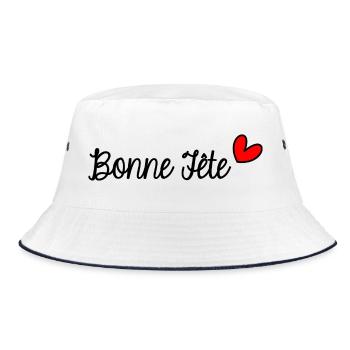HAPPY BIRTHDAY - Bucket Hat - white/navy - Front