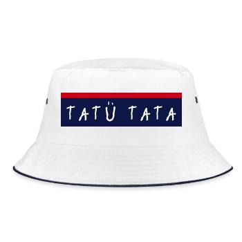 polizei tatü tata lustig logo österreich pozilei - Bucket Hat - Weiß/Navy - Vorne