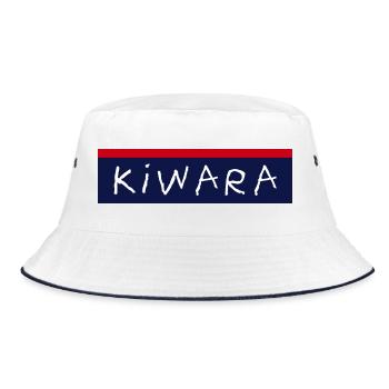 polizei KIWARA lustig logo pozilei frozelei - Bucket Hat - Weiß/Navy - Vorne