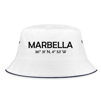 Marbella Coordinates Espana Spain Spainen - Bucket Hat - Weiß/Navy - Vorne