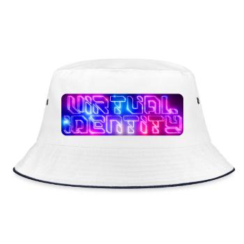 Virtual Identity - Bucket Hat - white/navy - Front