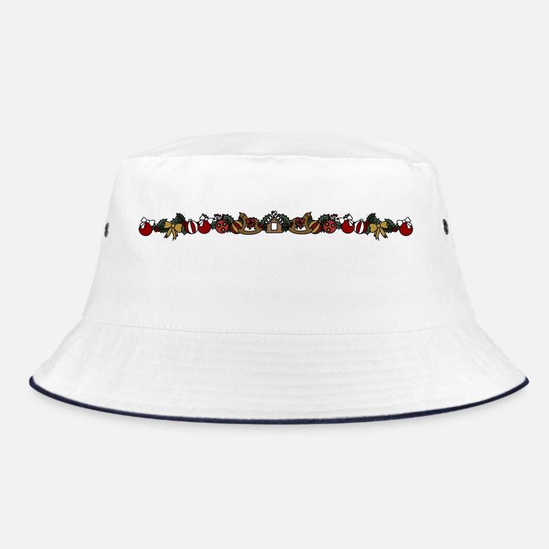 Girlande - Bucket Hat - Weiß/Navy