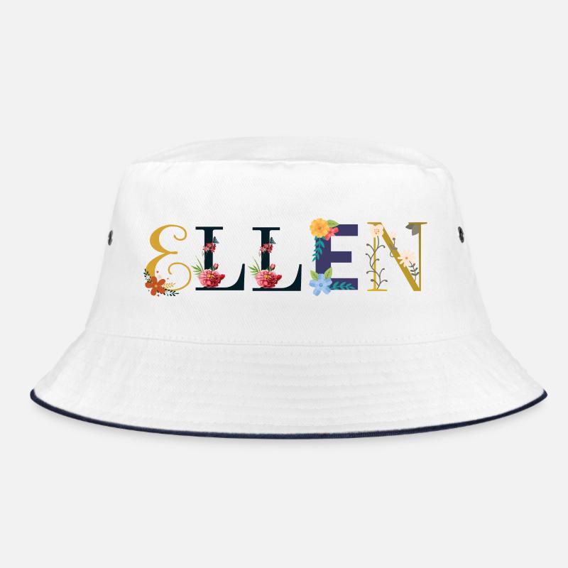 ELLEN Name mit Blumen geschmückt Bucket Hat