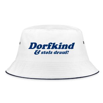 Dorfkind und stolz drauf! - Bucket Hat - Weiß/Navy - Vorne