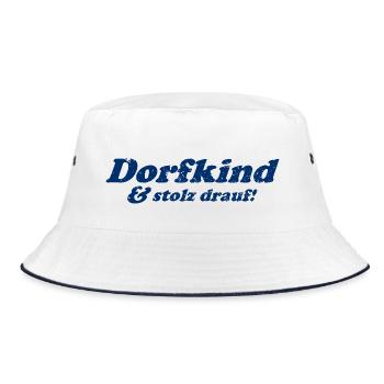 Dorfkind und stolz drauf! - Bucket Hat - Weiß/Navy - Vorne