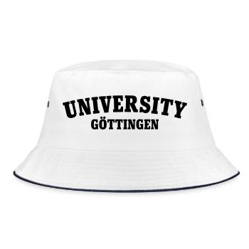 Universität Göttingen - Bucket Hat - Weiß/Navy - Vorne