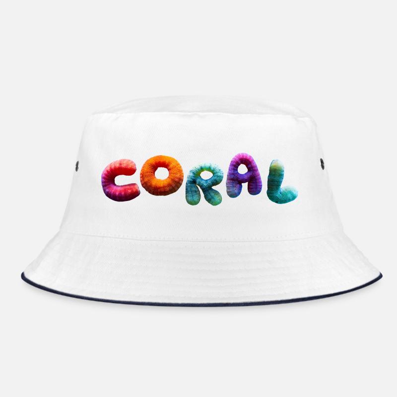 Plein corail coloré - Bob - blanc/marine