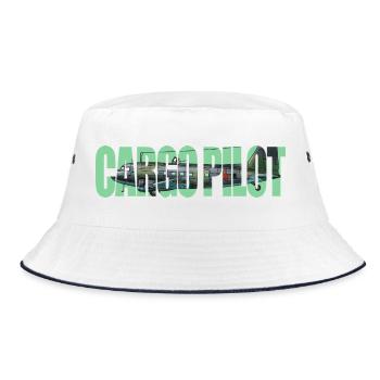 Cargo pilot Li-2 - Bucket Hat - Weiß/Navy - Vorne