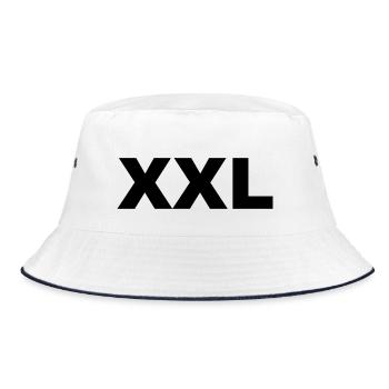 XXL - X-large - extra large - Bucket Hat - white/navy - Front