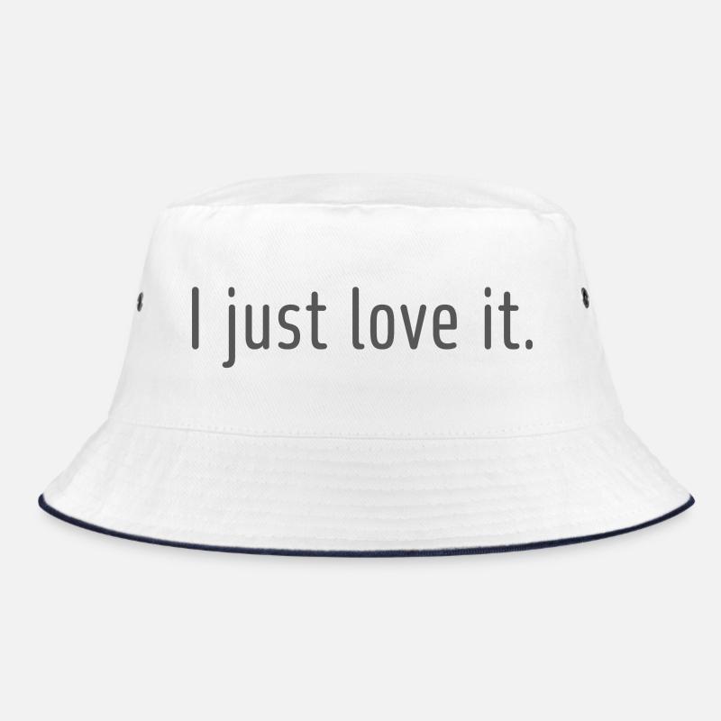 I just love it! - Bucket Hat - Weiß/Navy