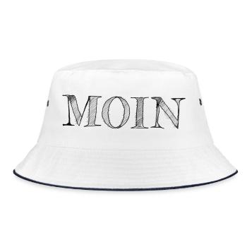 MOIN - Bucket Hat - Weiß/Navy - Vorne