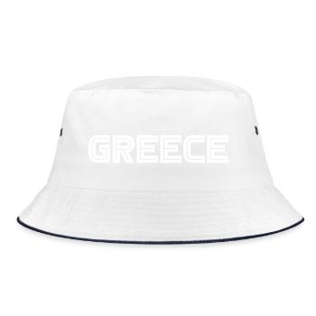 Greece - Griechenland - Athens - Bucket Hat - white/navy - Front
