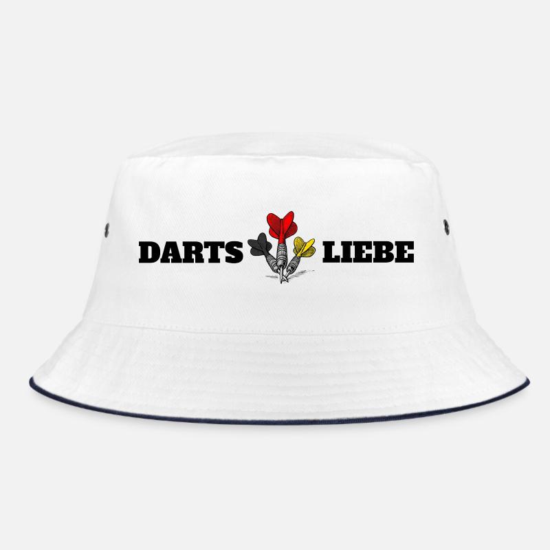 Darts ist Liebe - Bucket Hat - Weiß/Navy