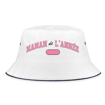 Maman de l’année – French Mom Statement - Bob - blanc/marine - Devant