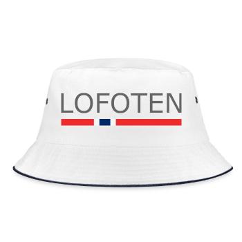 Lofoten - Norway - Norge - Norwegen - Bucket Hat - white/navy - Front
