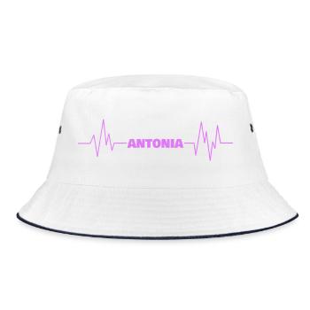 Antonia - Bucket Hat - white/navy - Front