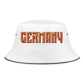 Germany Lettering (Relief / 3D / 3C) - Bucket Hat - white/navy - Front