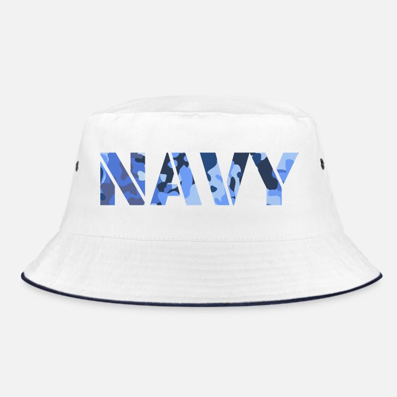 NAVY camouflage pattern Bucket Hat