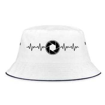 Aperture Photographer Aperture Camera ECG - Bucket Hat - white/navy - Front