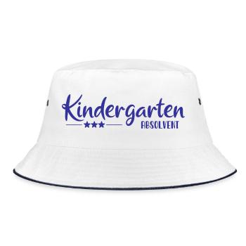 Kindergarten Absolvent - Einschulung - Kita - Bucket Hat - Weiß/Navy - Vorne
