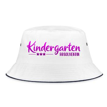 Kindergarten Graduate - School Enrollment - Kita - Bucket Hat - white/navy - Front