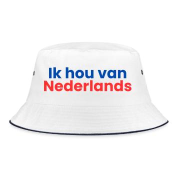 I love Dutch - Bucket Hat - white/navy - Front