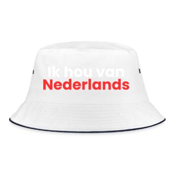 I love Dutch - Bucket Hat - white/navy - Front