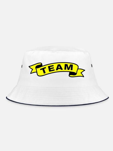 Team Banderole - Bucket Hat - white/navy - Front