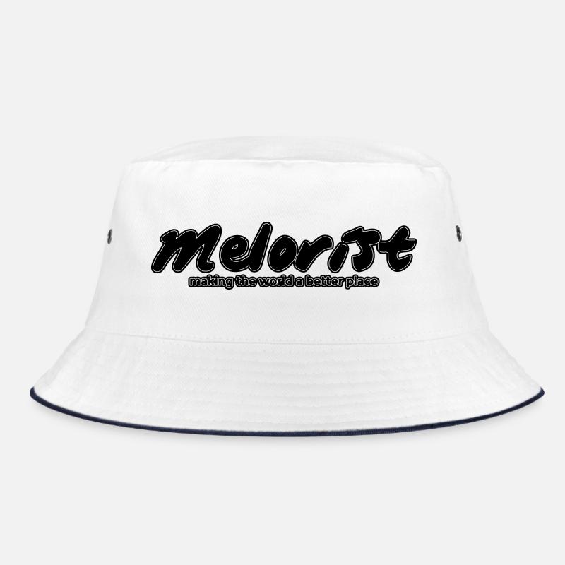 Melorist - Bucket Hat - white/navy